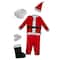 White & Red Santa Claus Men's Plus Size Christmas Costume Set